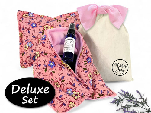 A Warm Hug Get Well Care Package, Hot Cold Packs for Recovery, Relaxation, Any Time, Pink Floral
