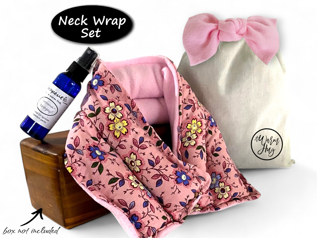 A Warm Hug Get Well Care Package, Hot Cold Packs for Recovery, Relaxation, Any Time, Pink Floral